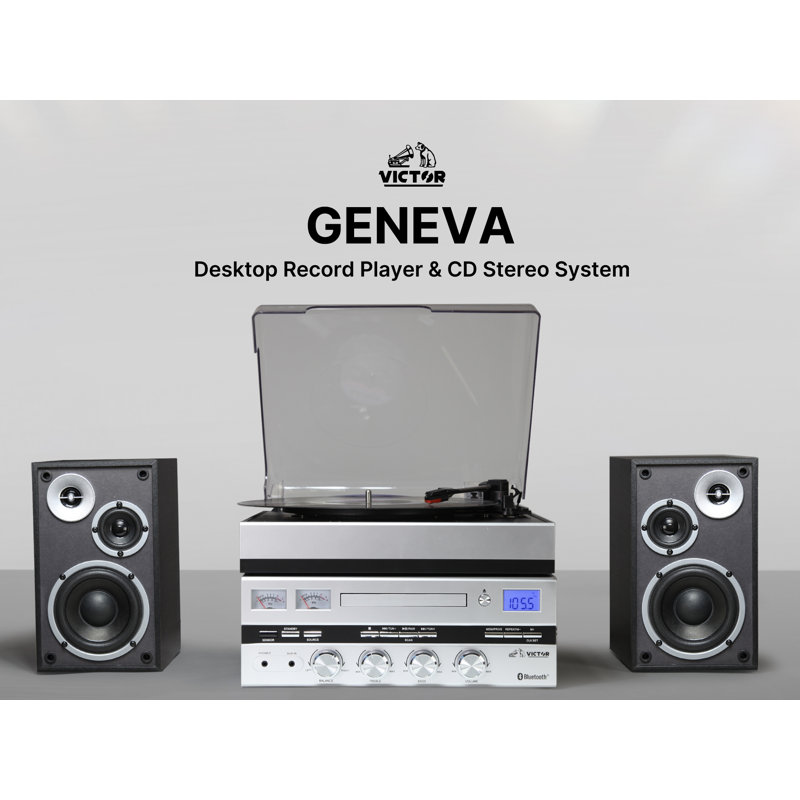 【初回限定お試し価格】 Victor 5-in-1 Music Center with Bluetooth Record Player, CD ラジオ・コンポ